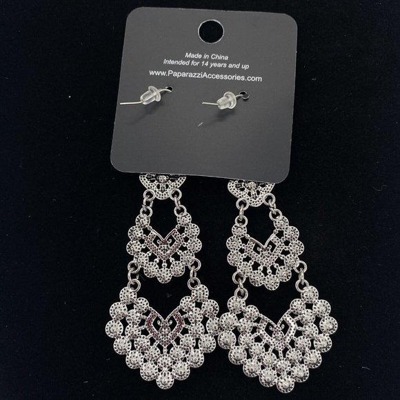 Paparazzi Fashion Jewelry All For The Glam Multicolor Hook Earrings - Picture 2 of 3